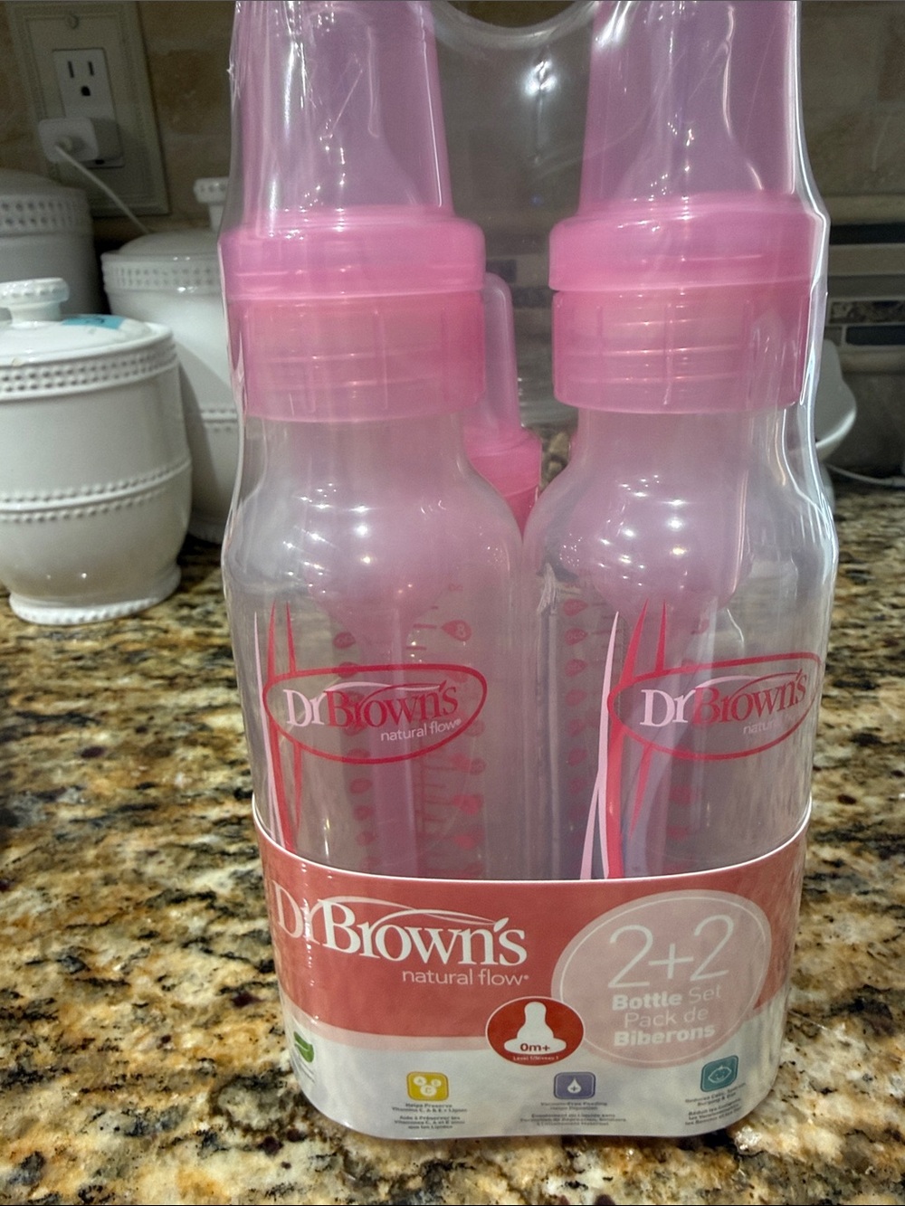 Dr. Brown's Pink Baby Bottle Set - 4 Pack